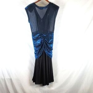 Vintage 80s TJuniors Iridescent Midi‎ Dress